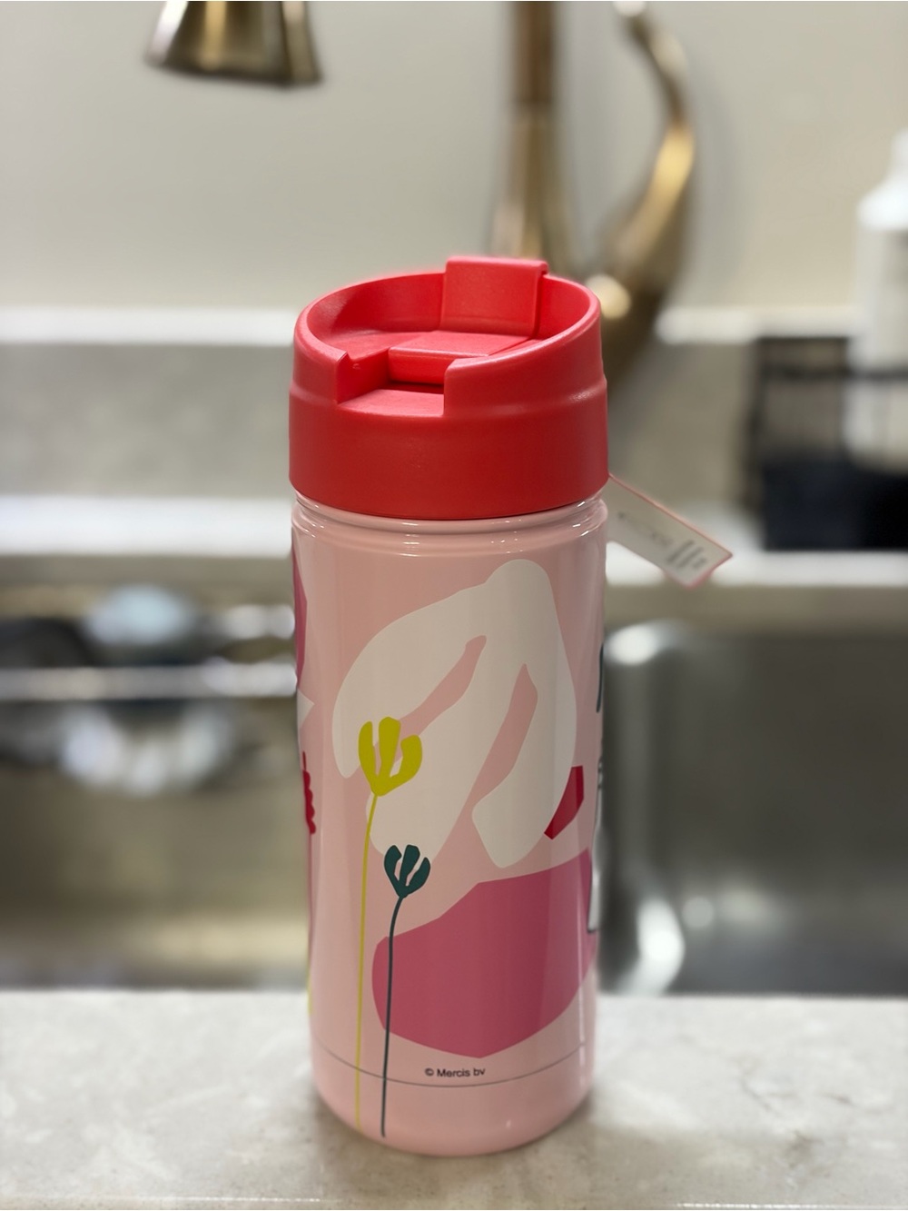 Starbucks Pink and Red Miffy Stainless Travel Bottle SEND OFFERS - Picture 2 of 3